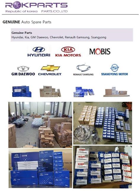Korean Car Spare Parts Genuine Manufacturer Supplier And Exporter
