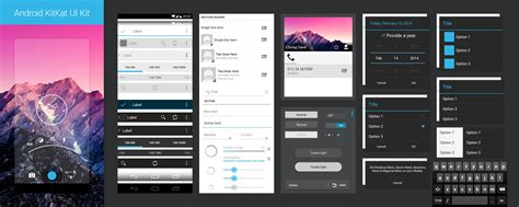Android Kitkat Ui Kit By Chiragd On Dribbble