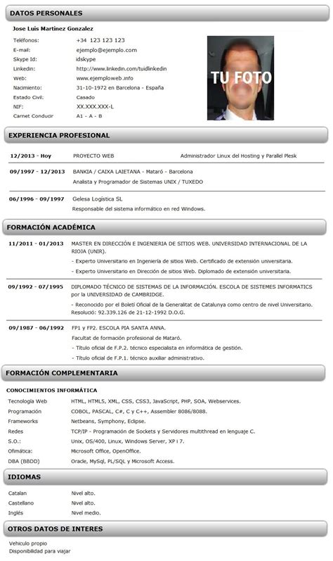 Ejemplo Curriculum Vitae Modelos De Curriculos Modelos De