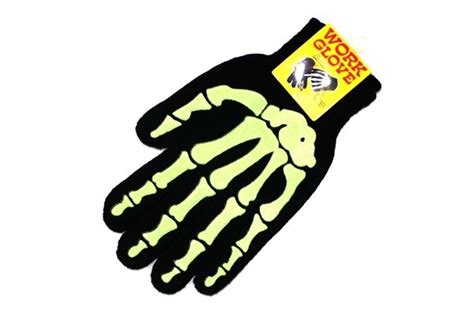 Glow In The Dark Skeleton Work Gloves 595 Afraid Of The Dark Glow In