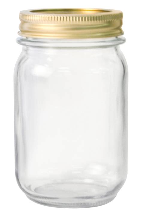 Pint Clear Glass Canning Mason Jar 16 Oz W Lids Bands Regular Mouth