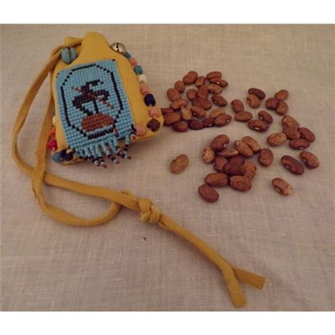 Navajo Beaded Leather Seed Pouch