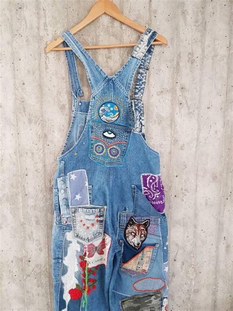 Woman Casually Denim Overalls Cotton Jumpsuits Bib Loose Etsy Levis