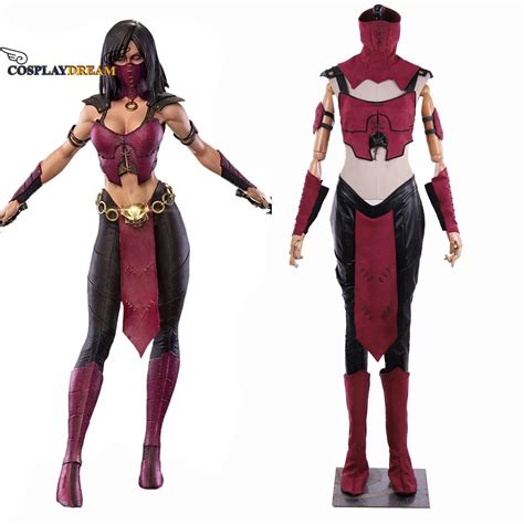 mortal kombat 10 mileena cosplay costume sexy combat suit with mask women halloween carnival