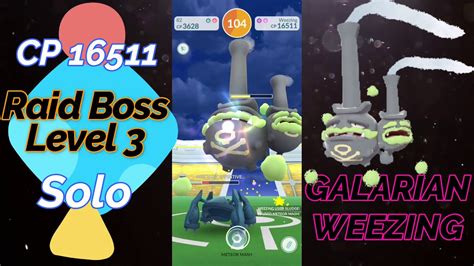 In addition, a raid hour featuring galarian weezing will take place on november 16. GALARIAN WEEZING NEW RAID BOSS TIER 3 SOLO ON POKEMON GO ...