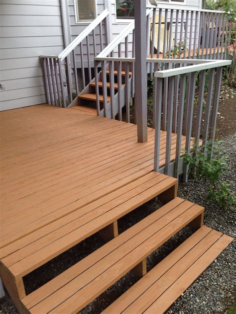 Rob Stained The Deck Using Olympic Max Stain In Cedar Outdoor Living