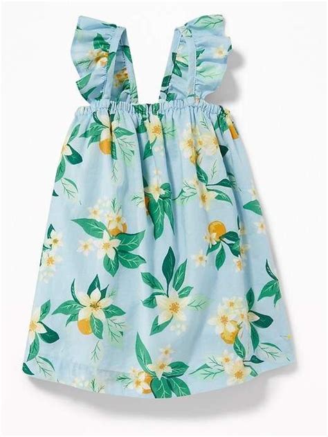 Old Navy Ruffle Strap Floral Print Dress For Baby Cute Girl Dresses