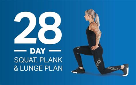28 Day Squat Plank And Lunge Plan With Images Workout Challenge Plyometric Workout Popular