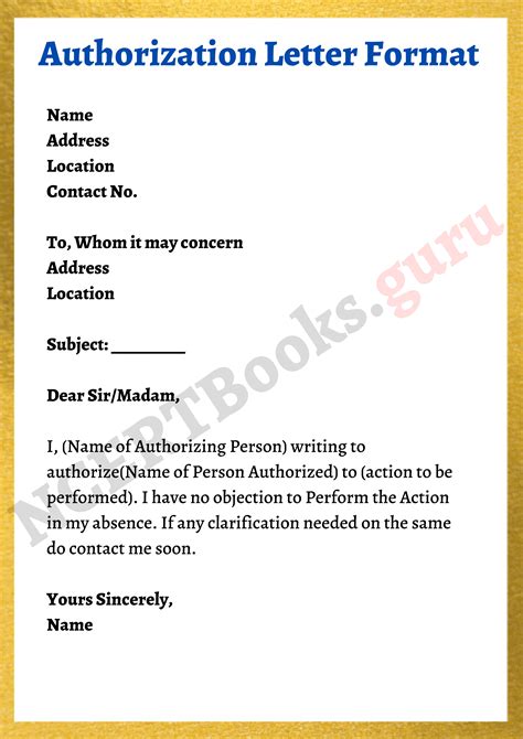 Authorization Letter Template Samples How To Write An Authorization