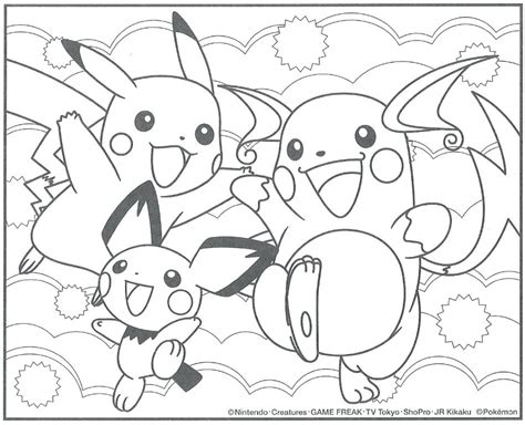 Pikachu And Pichu Coloring Pages At Getdrawings Free Download
