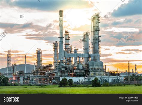 Oil Refinery Factory Image And Photo Free Trial Bigstock