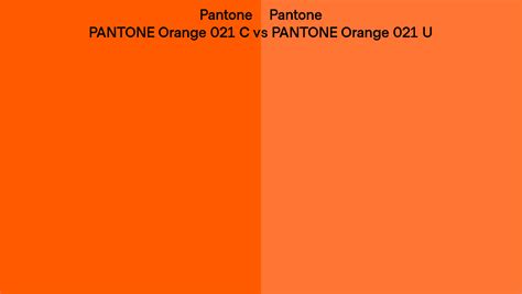 Pantone Orange 021 C Vs Pantone 131 C Side By Side Comparison Images