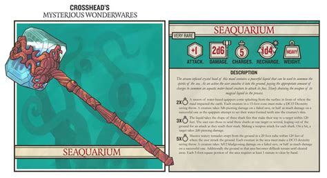 Homebrew Magic Item Called Seaguarium A Water Based Maul Dandd Dungeons
