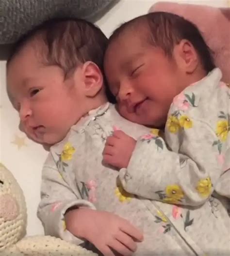 Newborn Baby Twins Caught On Camera Cuddling Together