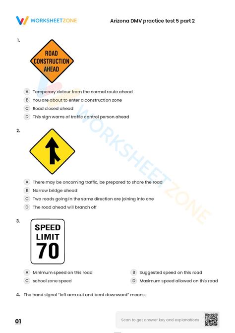 Free Printable Arizona DMV Practice Test Part Worksheet, 41% OFF