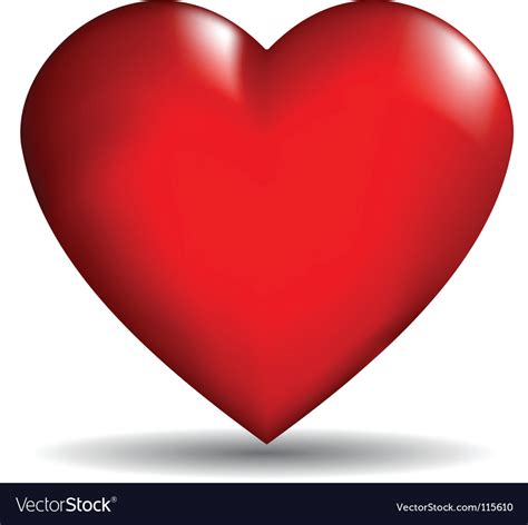 3d Heart Royalty Free Vector Image Vectorstock