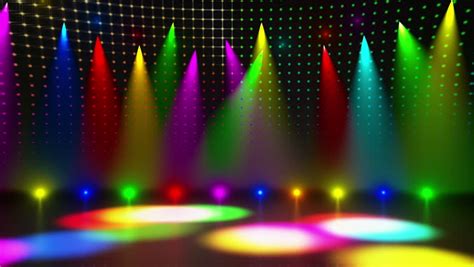 Disco Stage Dance Floor Colorful Vivid Lights Flashing Stock Footage