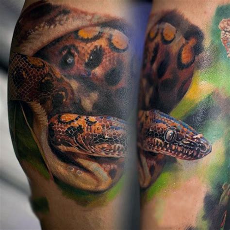 Get some snake tattoo design inspirations for your next inking? Scary Snake Tattoose On The Leg : 45 Most Exotic Snake ...