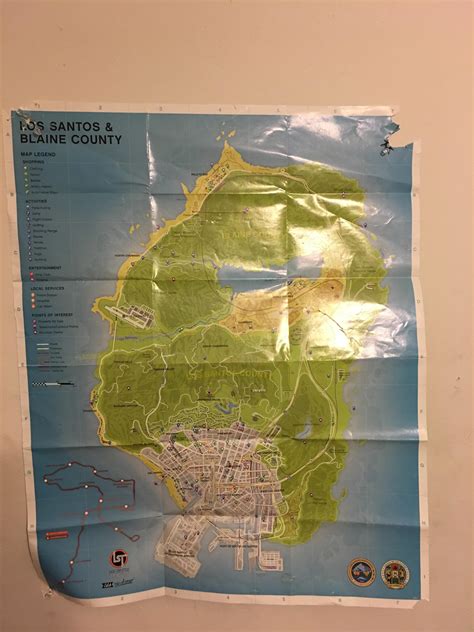 I Still Have My Gta 5 Map From When I Got A Copy In 2013 When The Game