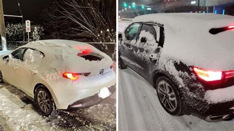 Police In Metro Vancouver Pulled 150 Drivers With Snow Covered Cars Off