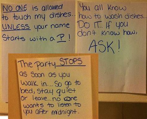20 passive aggressive notes that prove roommates suck