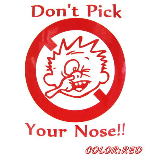 楽天市場 ステッカー Dont Pick Your Nose 車 バイク アメリカン カッティングデカール