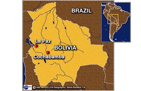 Bolivia Map Cochabamba