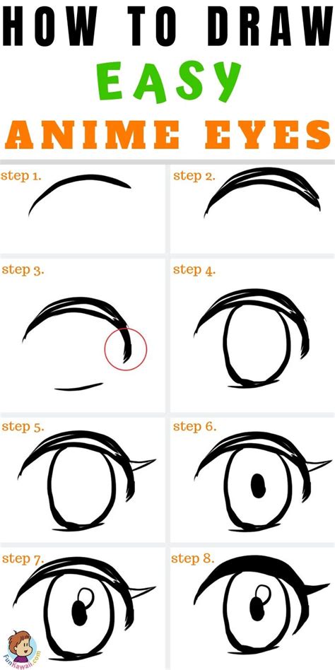 How To Draw Anime Girls Eyes Free Practice Sheets FunKawaii Com