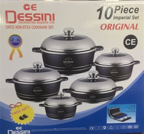 Suitable for both electric and gas cookers make homemade meals for the entire family with this dessini die cast set it includes differently sized cookware for preparing different types of dishes cook easily with these lightweight pieces and with. Cookware Sets - DESSINI 10 PIECE DIE CAST ALUMINIUM NON ...