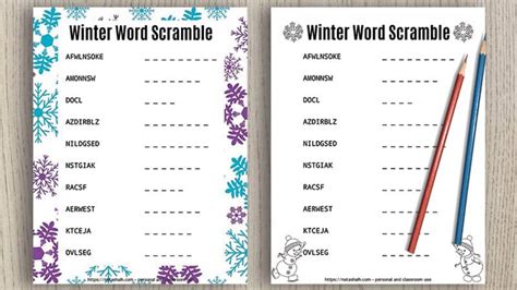 Winter Word Search For Kids Printable