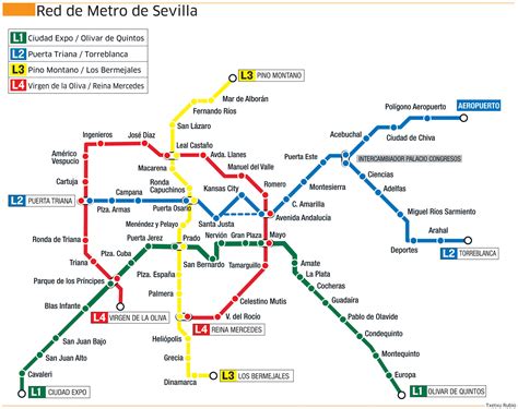 Seville Metro Map Metro Seville Map Andalusia Spain