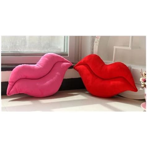 Flaming Lips Big Sexy Lips Kiss Kiss Mouth Pillow Lumbar Pillow