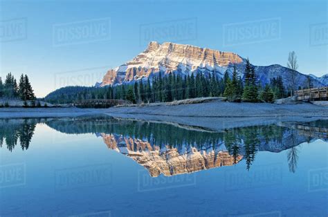 Mount Rundle Reflected In Cascade Pond Banff National Park Alberta