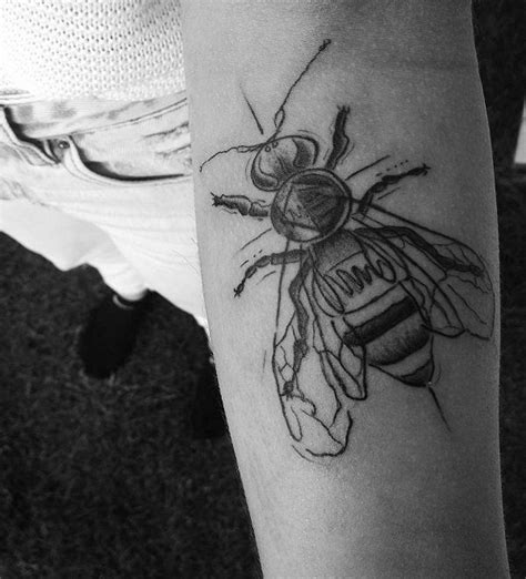 75 Cute Bee Tattoo Ideas Cuded Bee Tattoo Tattoos Sketch Style