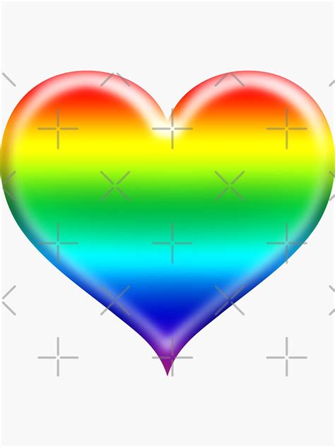 Rainbow Heart Emoji Pop Art Sticker By Williamcuccio Redbubble