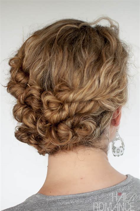 Use a net to keep everything in place. Hairstyle Tutorial - Easy Twist and Pin updo for curly ...