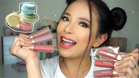 l oreal les macarons ultra matte liquid lipstick swatches youtube