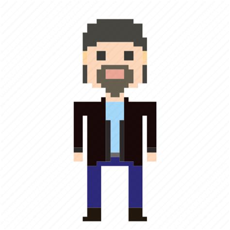 Avatar Beard Man Person Pixels User Icon