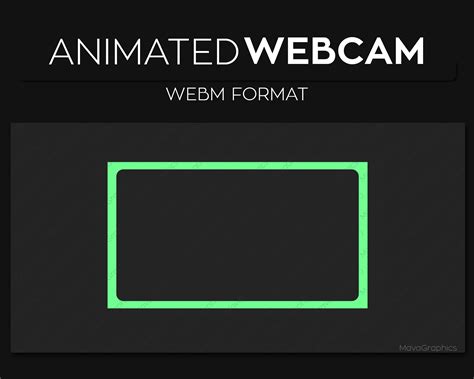 Animated Green Webcam Frame Overlay Webcam Border Custom Twitch