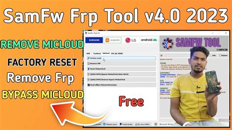 SamFw Tool New Update V4 0 II Just One Click Factory Reset And Frp