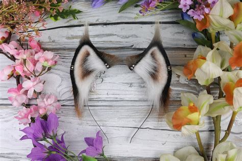 Realistic Brown Lynx Ears Faux Fur Handmade Cosplay Wild Cat Etsy
