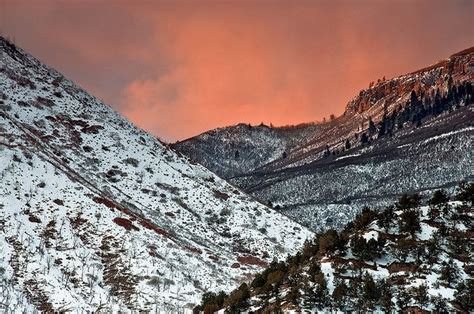 Beautiful Sunset Over The Rockies In Glenwood Springs Colorado