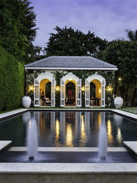 A Classic French Inspired Pool House Is Ready For Entertaining By Gil