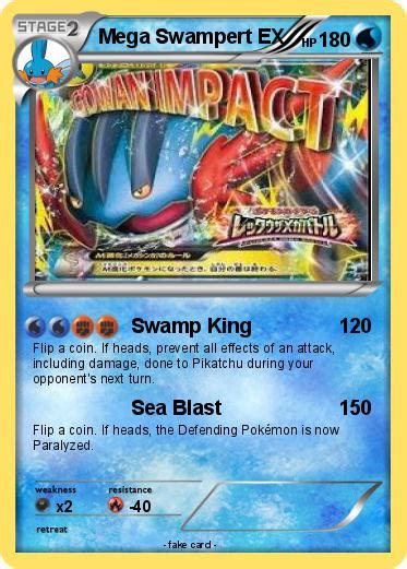 Pokémon Mega Swampert Ex 18 18 Swamp King My Pokemon Card