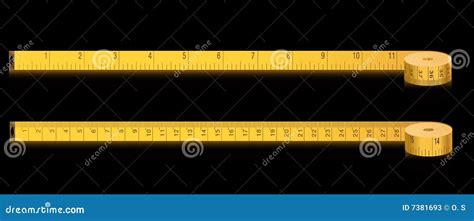 Measure Tape Inches And Centimeters Stock Photos Image 7381693