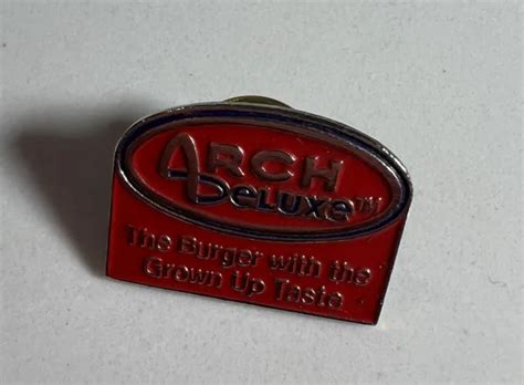 mcdonalds enamel pin arch deluxe burger with a grown up taste 15 00 picclick