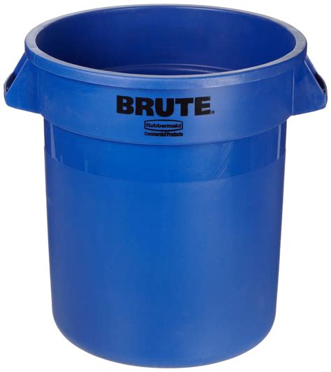 Rubbermaid Commercial Brute Plastic Waste Container Without Lid Round