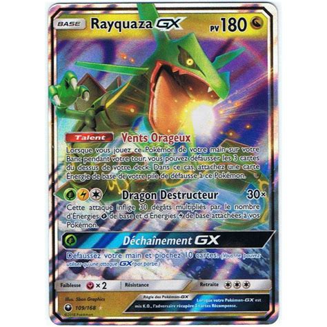 Jeux De Cartes Pok Mon Rayquaza Gx Pv Tempete Celeste