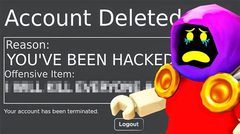 This Roblox Game Hacks And Deletes Your Account Youtube