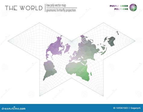 Polygonal Map Of The World Stock Vector Illustration Of Earth